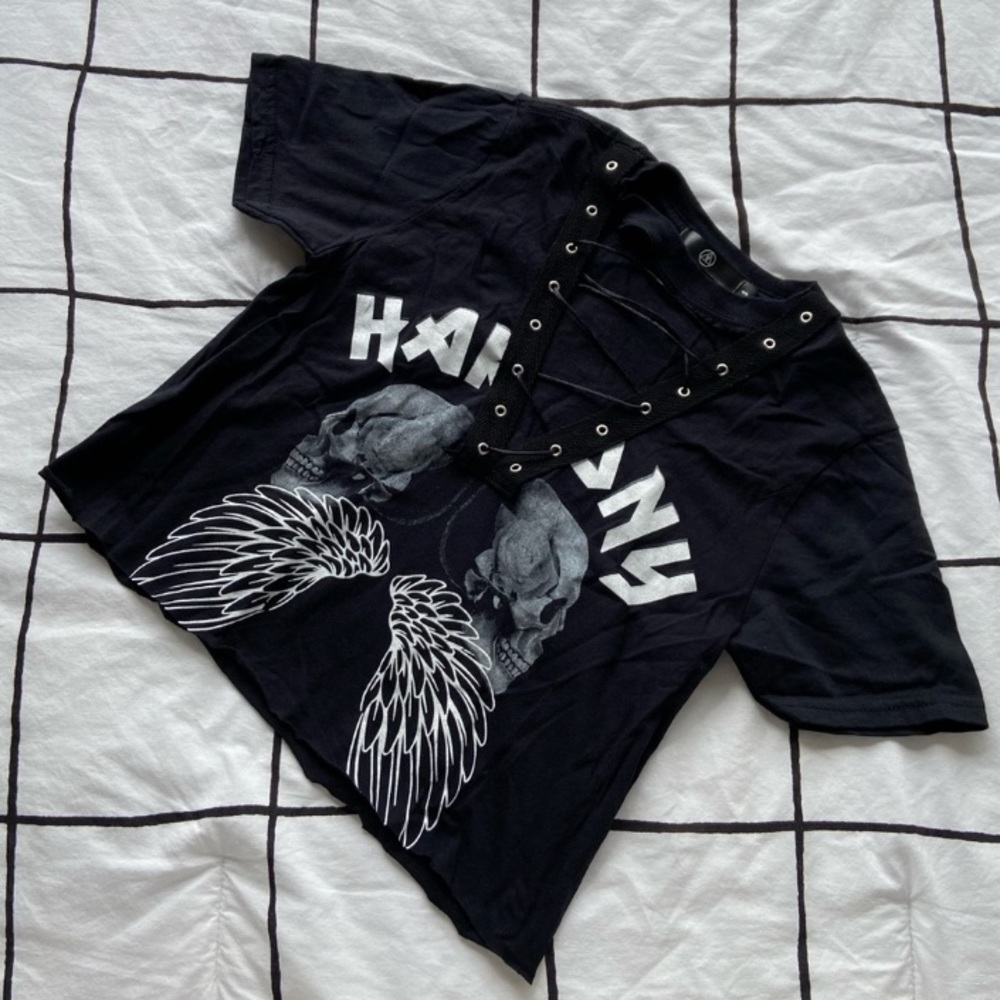 Missguided Cutout Tied Cropped Shirt